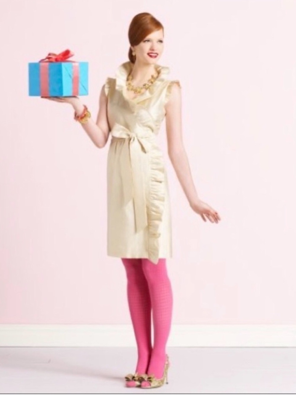 Kate Spade Silk Ruffle Wrap Dress
